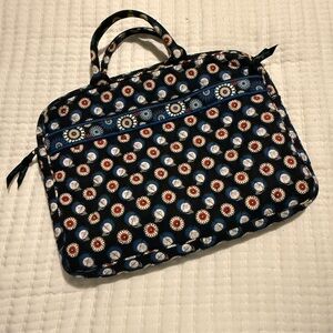 Vera Bradley Night Owl laptop case w/handles and front pouch